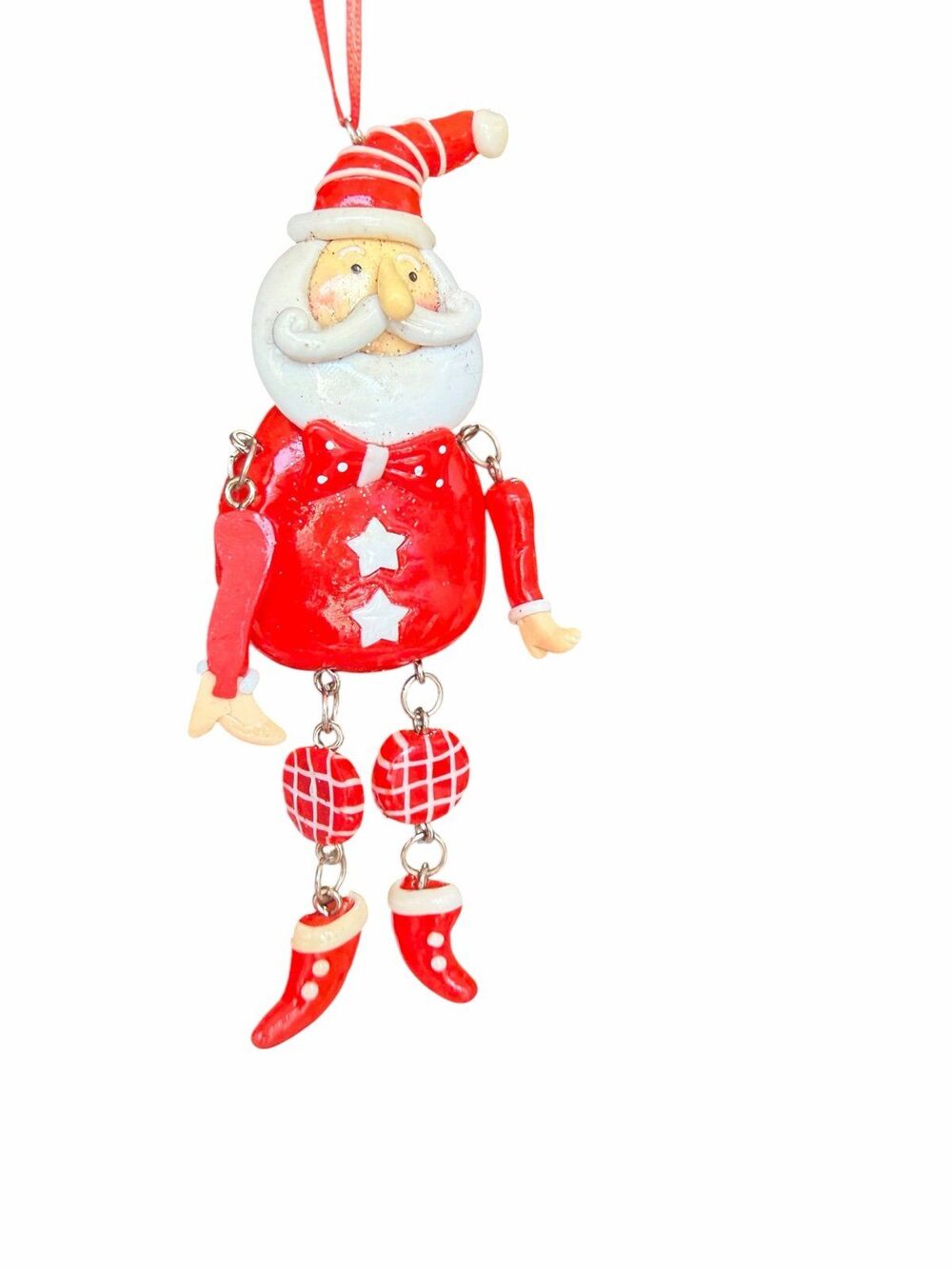 Macy’s holiday lane New Santa dangle Christmas ornament